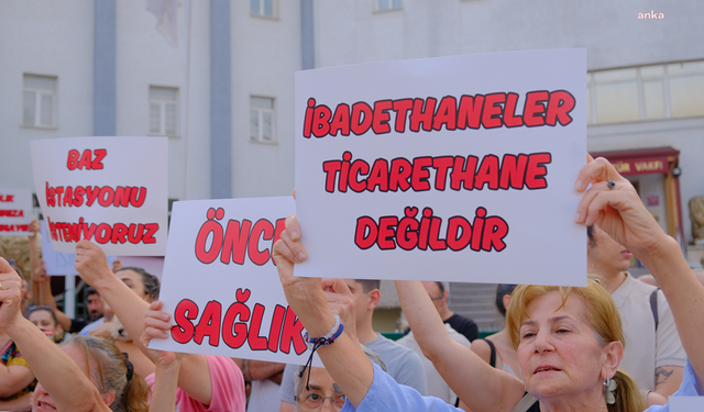 Eskişehir'de cemevine yapılan baz istasyonuna protesto