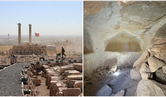Urfa Kalesi'nde kaya mezarı bulundu