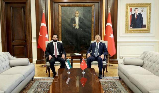 Bakan Yerlikaya, Yerlikaya, Suriye Geçici Yönetimi İçişleri Bakanı Hattab ile görüştü