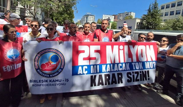 Saray’a yürüyüşe polis engeli: Birleşik Kamu-İş üyeleri oturma eylemi başlattı