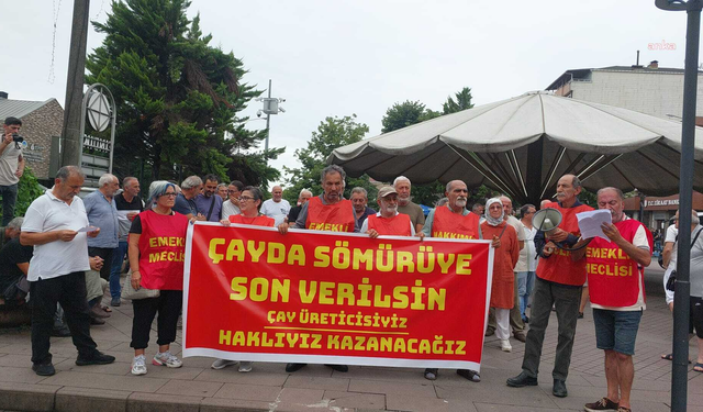 Fındıklı’daki Çay Fabrikası'na yürümek isteyen üreticilere polis izin vermedi