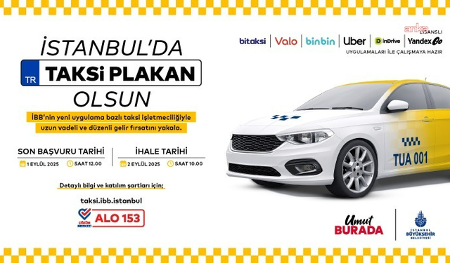 İBB'nin yeni taksi ihalesi: 150 plaka satışta