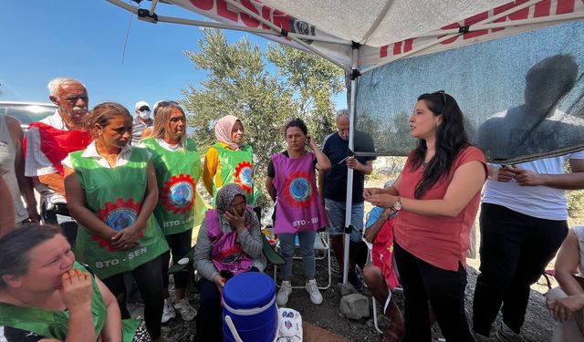 EMEP’li Karaca’dan Queen Tarım işçilerine destek ziyareti