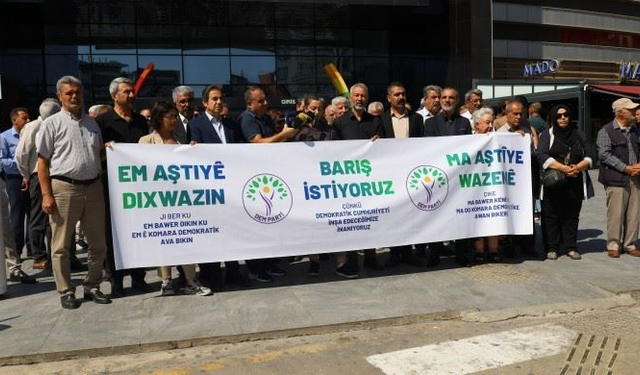 DEM Parti'den Diyarbakır'da "Barış İstiyoruz" kampanyası: Savaş siyaseti toplumu çöküşe sürüklüyor