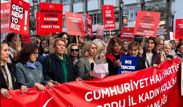 Ordu'da "boş tencere" eylemi: Yoksulluğun bile cinsiyeti var