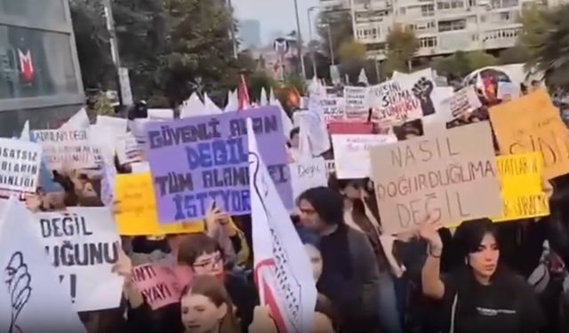 İstanbul'da kadınlar şiddete karşı yürüdü: İktidarınızı tepenize çalacağız