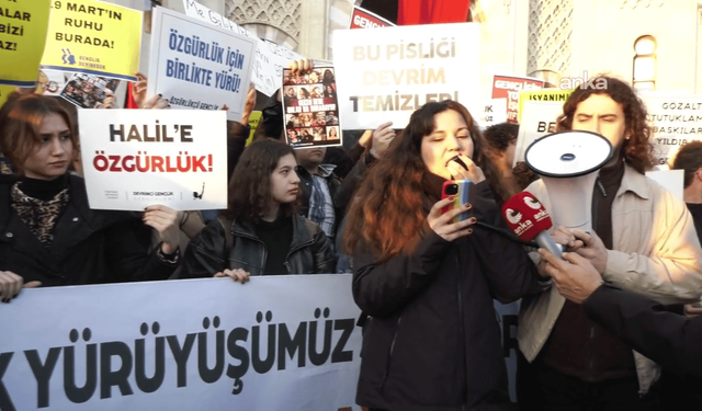 19 Mart operasyonunun 9. ayında Beyazıt'ta yürüyüş yapan öğrencilerden bazıları gözaltına alındı