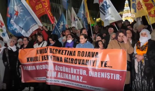 Demokratik Kurumlar Platformu'ndan İstanbul'da Halep protestosu