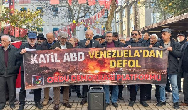 Ordu'da ABD'nin Venezuela saldırısı protesto edildi