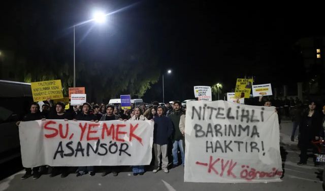 Ege Üniversitesi öğrencileri yurt koşullarını protesto etti