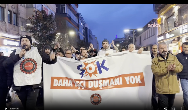 Trabzon'da işten çıkarılan ŞOK depo işçileri yürüdü: Alın terimiz gasp ediliyor