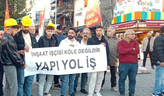 Antalya’da Emlak Konut ve TOKİ çalışanı inşaat işçilerinin eylemi 4’üncü günde sürüyor