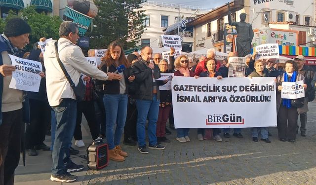 Antalya’da İsmail Arı protestosu: Gazetecilik suç değildir