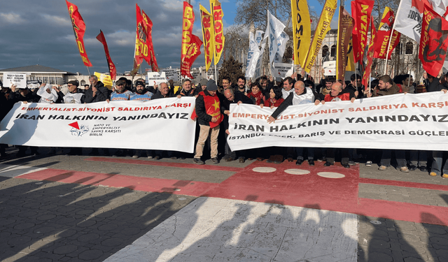İstanbul'da İran saldırısına protesto: Emperyalizm halklara özgürlük getirmez