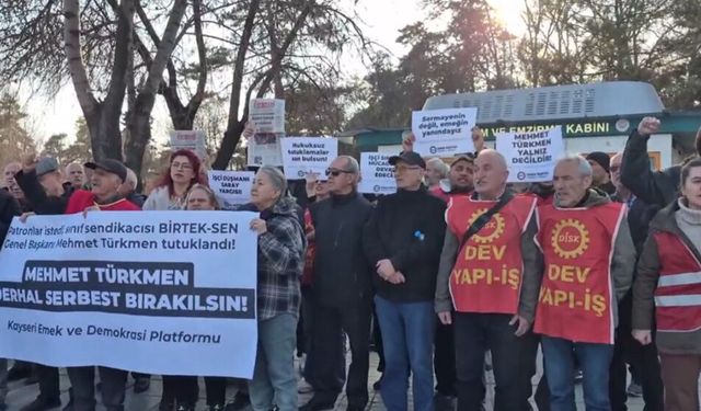 Kayseri'de Mehmet Türkmen’e özgürlük çağrısı