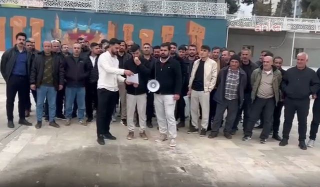 Şanlıurfa'da Mercan İplik işçileri ödenmeyen ücretleri için eylem yaptı