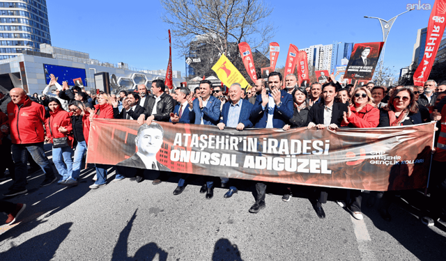 Ataşehir'de binlerce kişi Adıgüzel için yürüdü: Özgür Çelik, 'Millet kazanacak' dedi