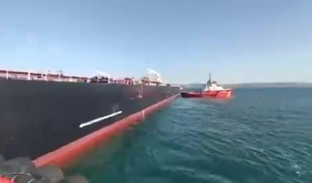 Çanakkale Boğazı'nda ham petrol yüklü tanker kurtarıldı