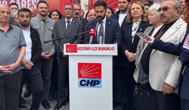 CHP Keçiören İlçe Başkanlığı'na yönelik saldırıya ilişkin basın açıklaması yapıldı
