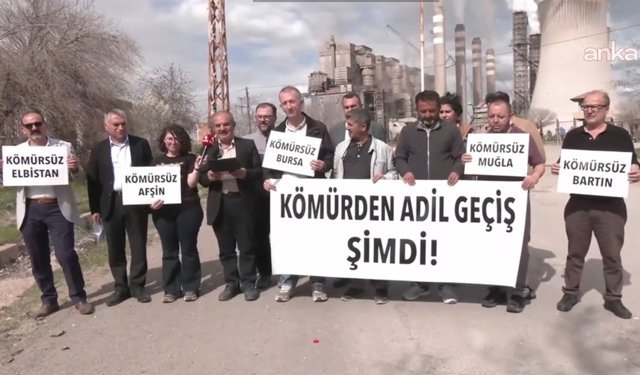 Çevre örgütleri, Afşin-Elbistan Termik Santrali önünden seslendi