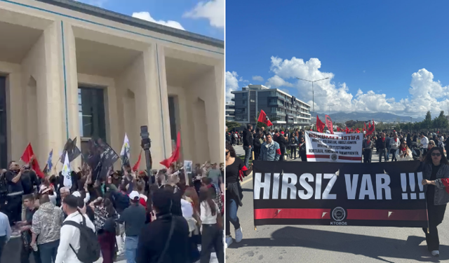 KKTC'de hayat pahalılığı protesto edildi: Halk meclisi bastı