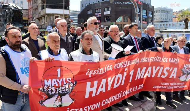 Zonguldak'ta 1 Mayıs'a çağrı: Siz yoksanız bir eksiğiz