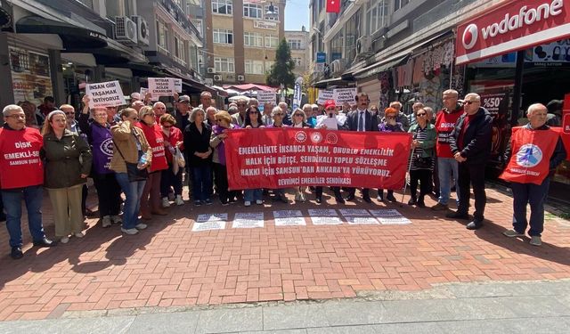 Emekliler Samsun’dan seslendi: Bu sefalet düzenini reddediyoruz!