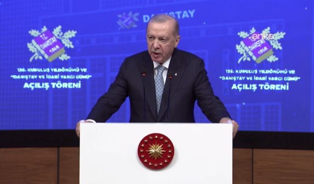 Erdoğan'dan, Danıştay'ın kuruluş yıldönümünde yeni anayasa çıkışı