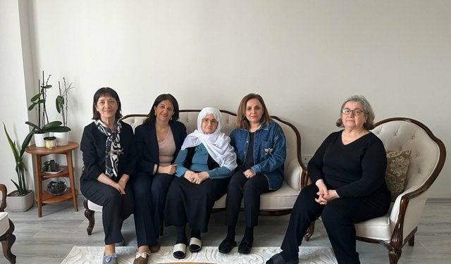 Pervin Buldan, Ayşegül Doğan ve Gülten Kaya, Sırrı Süreyya Önder'in annesini ziyaret etti