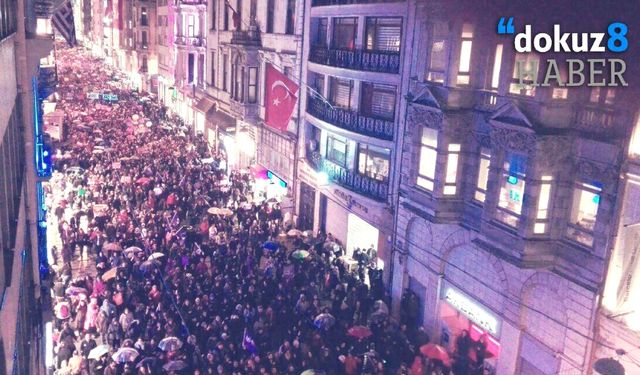 Binlerce kadın Taksim'deydi: Susmuyoruz, korkmuyoruz, itaat etmiyoruz