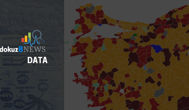 Turkey Elections Map of March 31 Based on Provinces and Districts