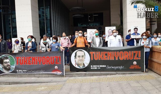 Sağlık çalışanları kaybettikleri meslektaşlarını andı: "Tükeniyoruz, ölüyoruz"