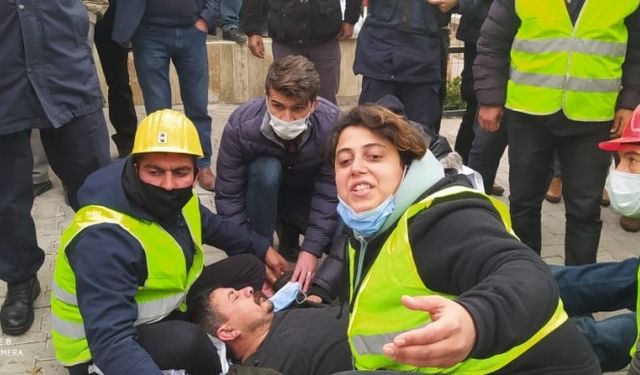 Ankara’ya yürümek isteyen Ermenekli maden işçilerine müdahale