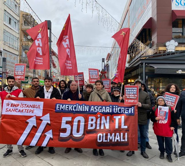 EHP’den asgari ücret eylemleri: Emekçinin hakkı 50 bin lira