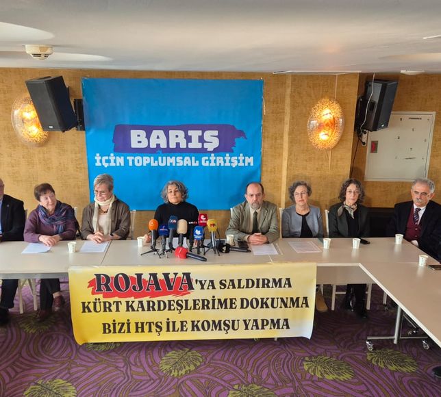 İstanbul'da 1381 yurttaştan ortak açıklama: Kürt kardeşlerimize dokunmayın, bizi HTŞ ile komşu etmeyin!