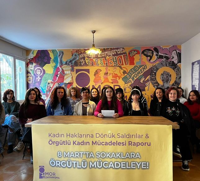 Mor Dayanışma İzmir'de kadın hakları ve mücadele raporunu açıkladı