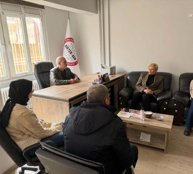 DEM Partili Koca cezaevinde BİRTEK-SEN Genel Başkanı Mehmet Türkmen'i ziyaret etti