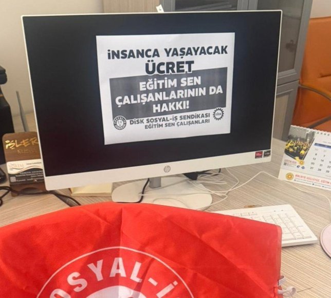 Eğitim-Sen Manisa Şubesi'nin tek çalışanı Pekgöz de anlaşmazlıktan hakkını arayanlardan oldu