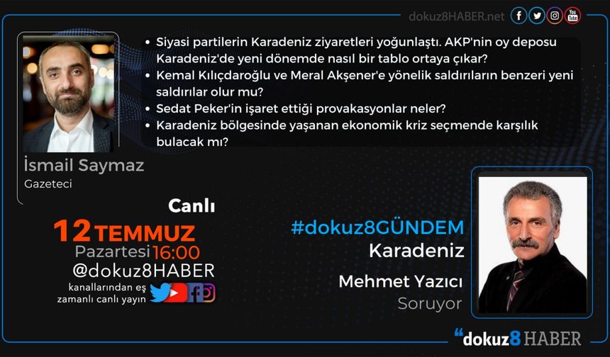 dokuz8GÜNDEM Karadeniz | AKP'nin oy deposu Karadeniz'de yeni dönemde nasıl bir tablo ortaya çıkar?