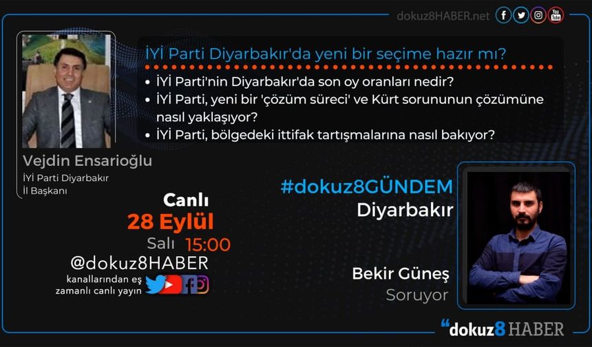 dokuz8GÜNDEM Diyarbakır | İYİ Parti Diyarbakır'da yeni bir seçime hazır mı?