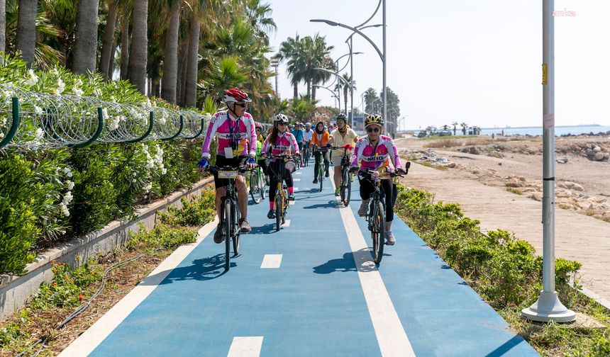 Mersin'de bisikletseverler, EuroVelo kapsamında 30 kilometrelik sürüş yaptı