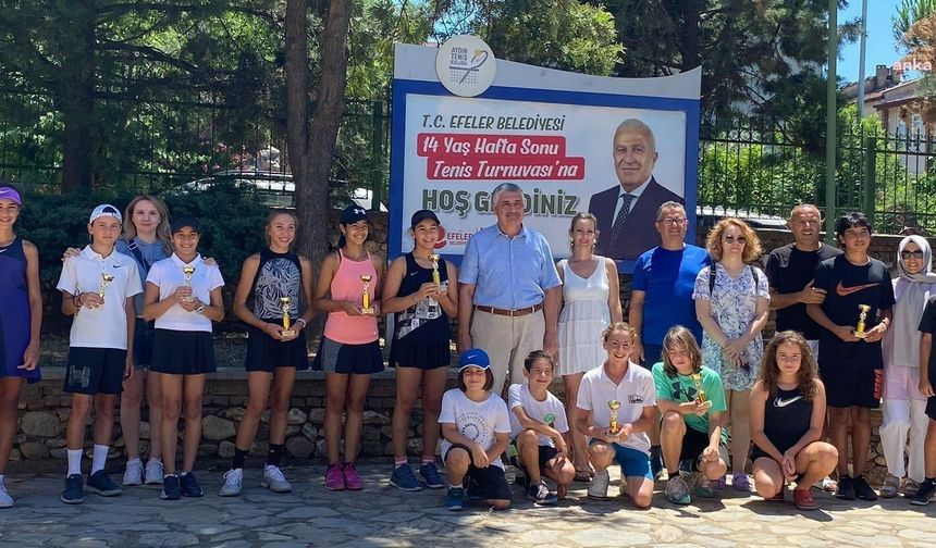 Efeler Belediyesi Tenis Turnuvası'nda ödüller sahiplerini buldu