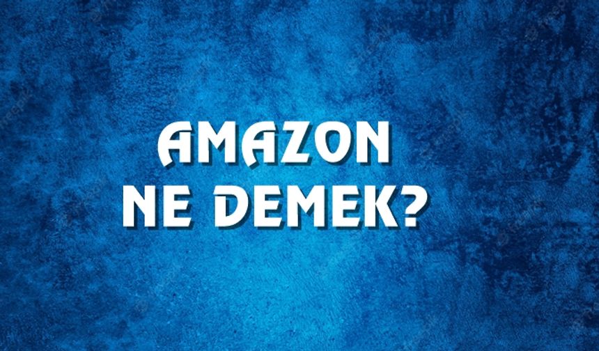 Amazon ne demek ve kökeni nedir? Amazon Ne Demek, Ne Anlama Gelir? Amazon Kelimesi TDK Sözlük Anlamı Nedir?