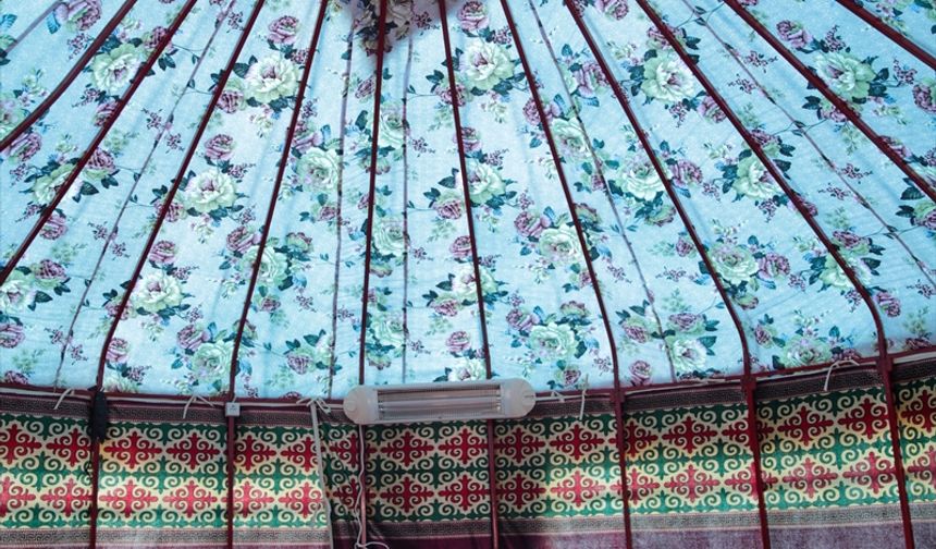 Göksun'a Kırgız çadırları ile "Dayanışma Obası" kuruldu