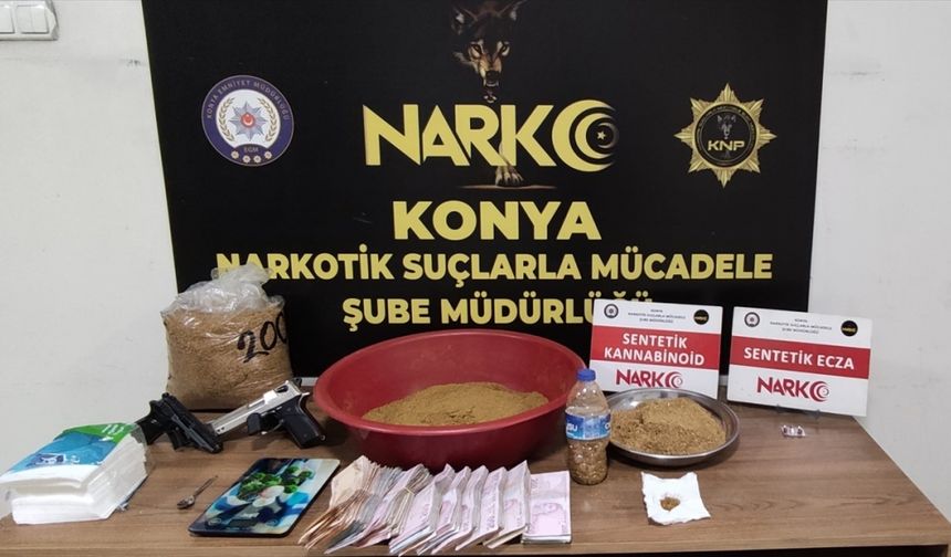 Konya'da uyuşturucu operasyonunda 6 zanlı tutuklandı