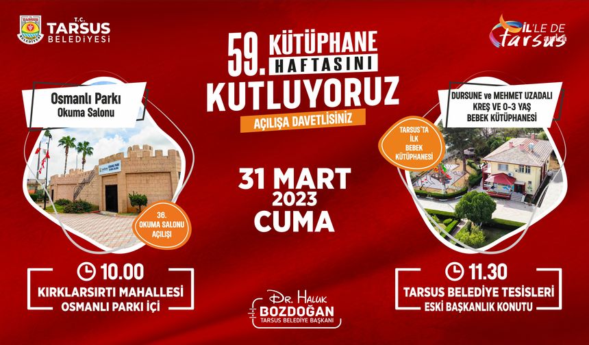 Tarsus Belediyesi'nden okuma kültürüne destek