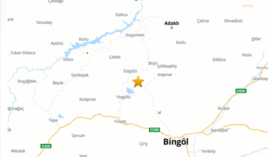 Bingöl’de 4.5 büyüklüğünde deprem oldu