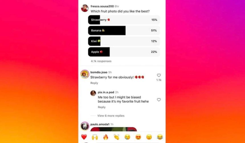 Instagram yorumlarına anket özelliği geliyor