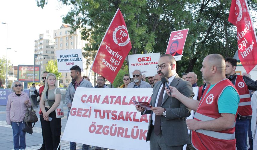 TİP'ten Kayseri'de eylem: Madenciler için, onların avukatı Can Atalay için adalet istiyoruz
