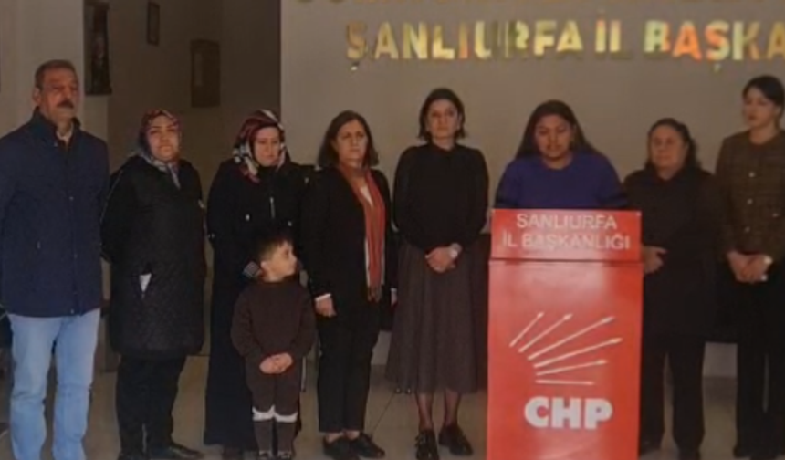 CHP Şanlıurfa Kadın Kollarından 25 Kasım açıklaması: Kadına yönelik şiddeti sonlandıracağız